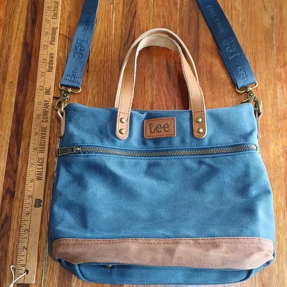 Lee Waxed Canvas Leather Crossbody Purse - Picture 9 of 9